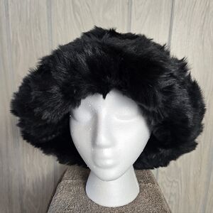 Elegant Black Faux Fur Hat